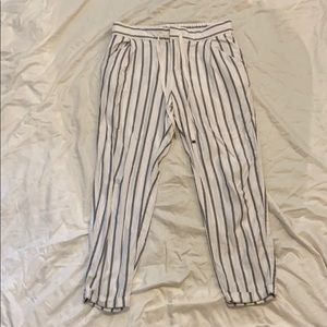 Old Navy blue and white striped pants